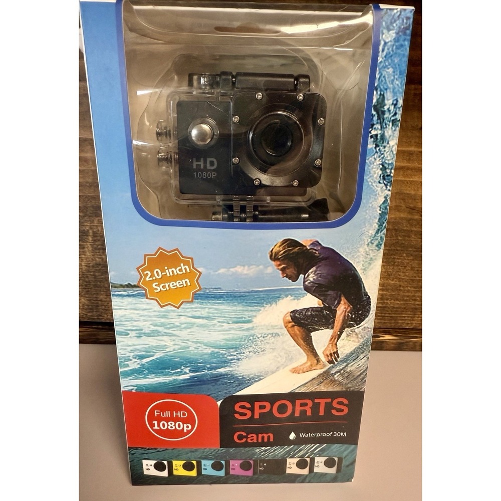 Sports Cam 1080p, 2.0 Inch Screen, waterproof 30M, Full‎ HD 1080p